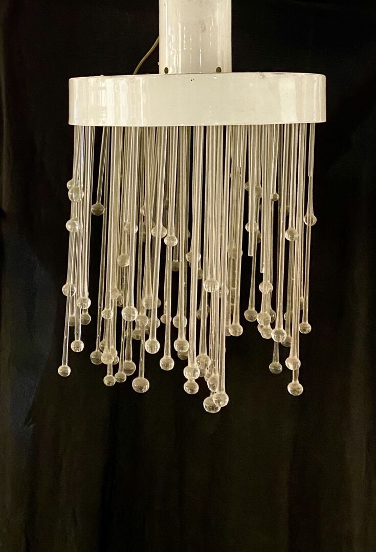 BACCARAT dans le goût - Lustre circulaire, dans le style du modèle "Tambourin",…