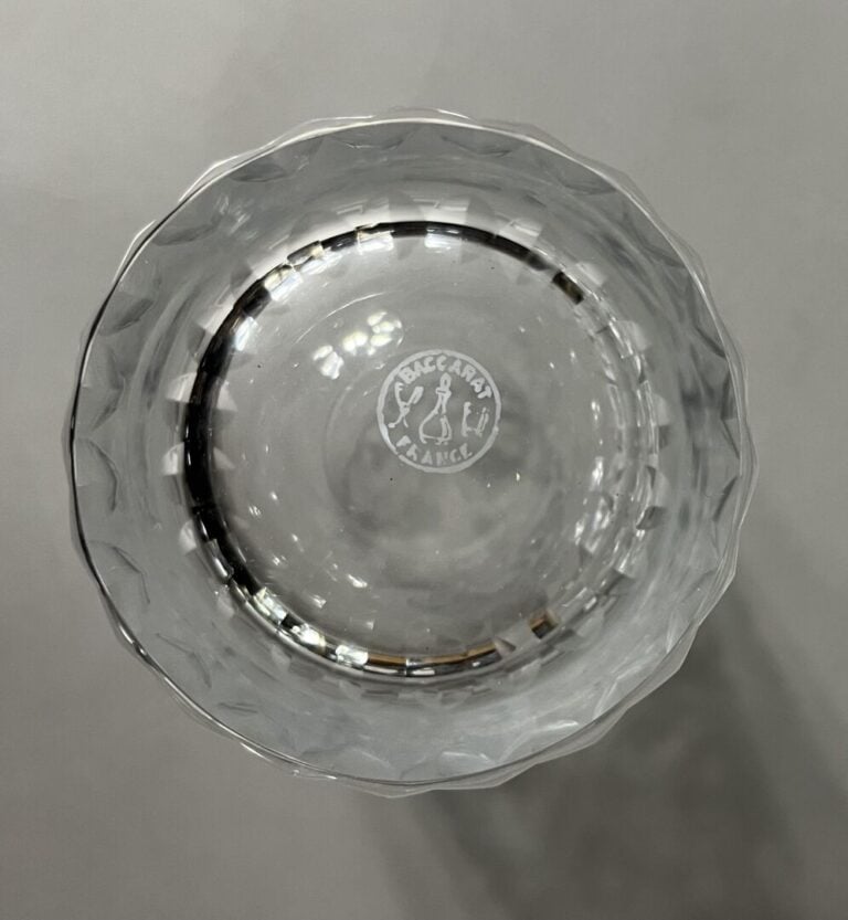 BACCARAT - Partie de service à orangeade comprenant 10 verres en verre taillé e…