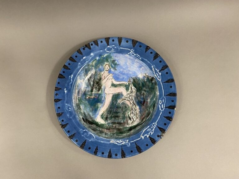 Carmelo TOMMASINI (Reggio di Calabre 1927) - Important plat rond en céramique é…