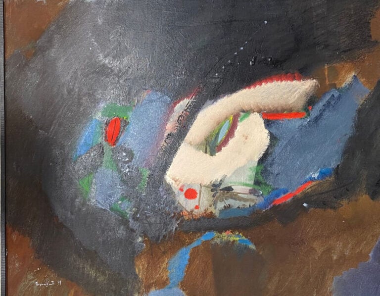 ECOLE XXème - Le rêve du peintre - Huile sur toile, signée en bas à gauche et d…