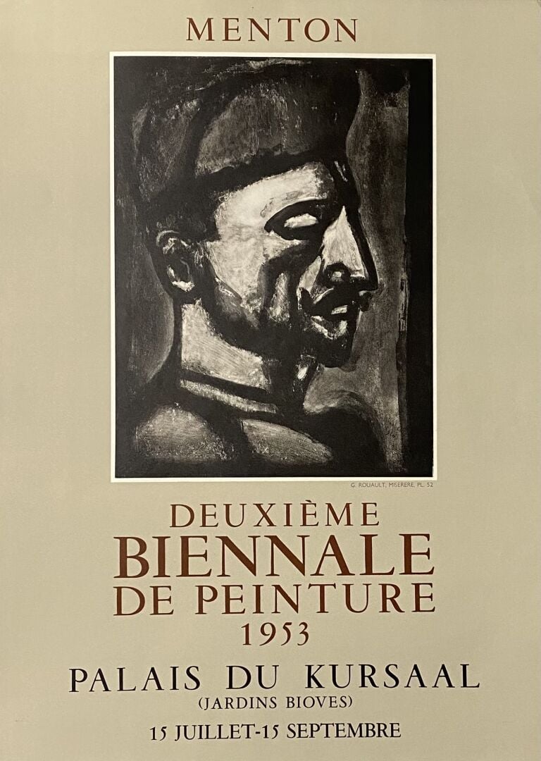 Ensemble d'affiches et reproductions comprenant : - - Biennale de Menton, Juill…