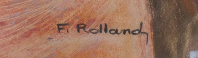 F. ROLLAND(XXe) - Composition - Technique mixte - Signée en bas vers la droite…