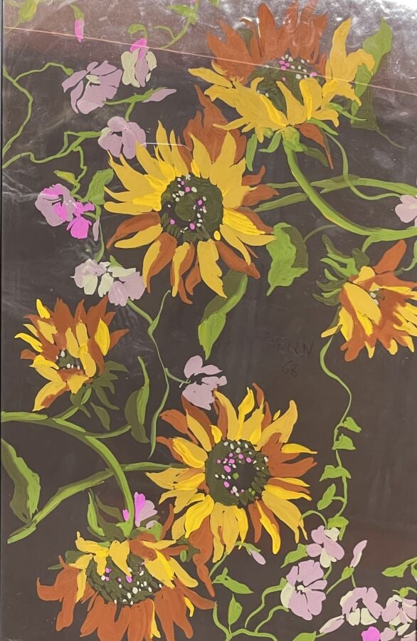 Frédéric STERN - Deux gouaches « Etudes pour Tissu » - 48.5 x 31 cm - 48.5 x 29…
