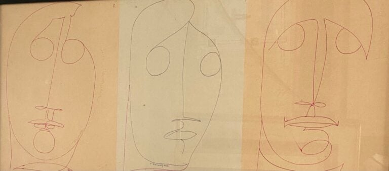 Henry de WAROQUIER - Etudes de têtes de profil - deux encadrements : 62 x 26.5…