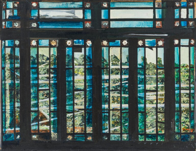 Hortense DAMIRON (1945-) - Paysage imaginaire, 1987. - Technique mixte sur papi…