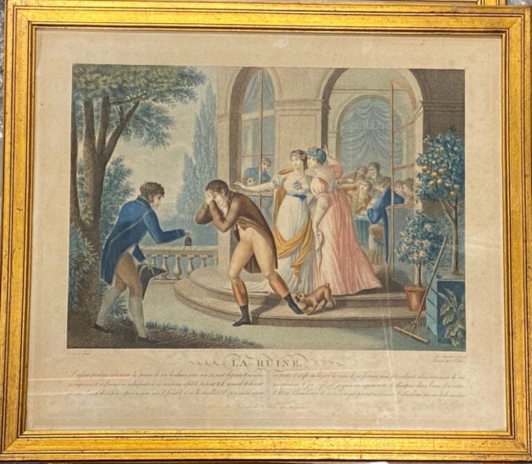 "La débauche","La misère","La ruine " ,"Le départ","Le repentir" ,"Le pardon" -…