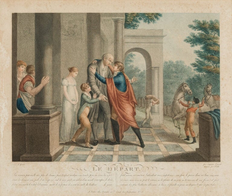 "La débauche","La misère","La ruine " ,"Le départ","Le repentir" ,"Le pardon" -…