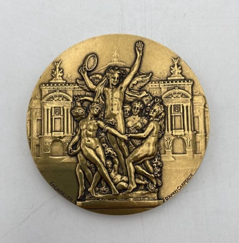 LOT DE 3 MEDAILLES : - - - Em LINDAUER d'après CARPEAUX - 2 médailles représent…