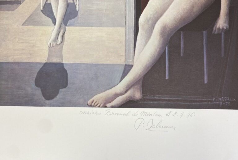 Paul DELVAUX (1897-1994) - Femmes nues assises aux colonnes corinthiennes - Lit…