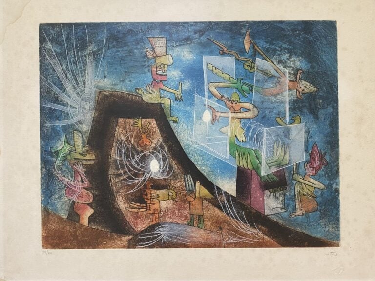 Roberto MATTA (1911- 2002) - Circus II - Lithographie en couleurs - Signée en b…
