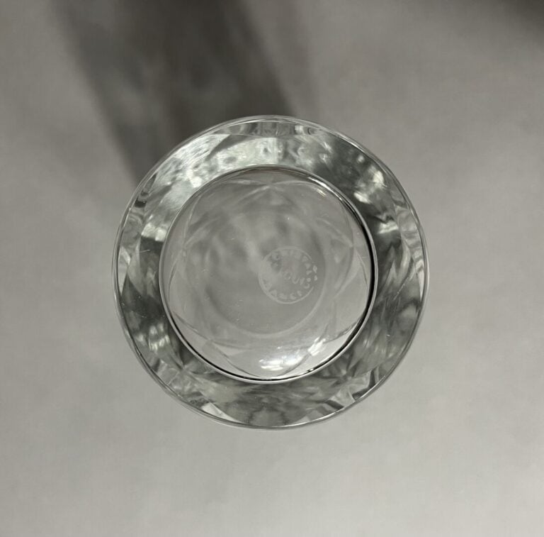 SAINT-LOUIS - Partie de service à orangeade comprenant 6 verres en verre taillé…