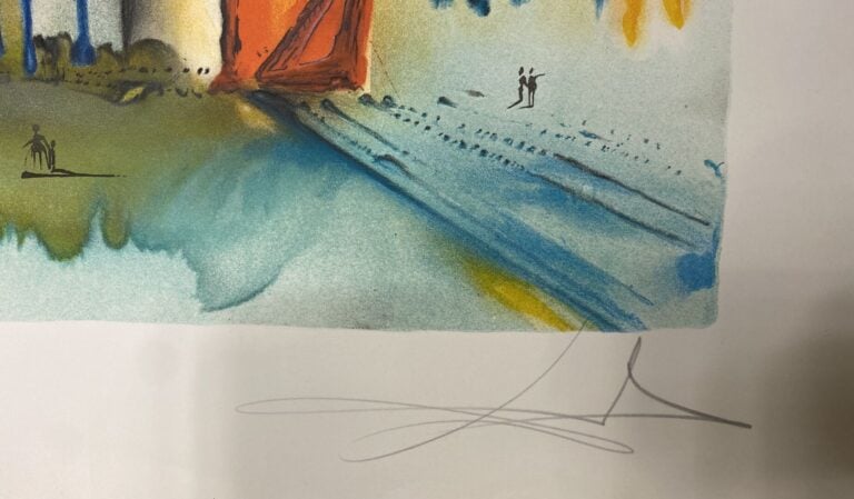 Salvador DALI (1904-1989), d'après - Place Saint Marc, Venise - Lithographie su…