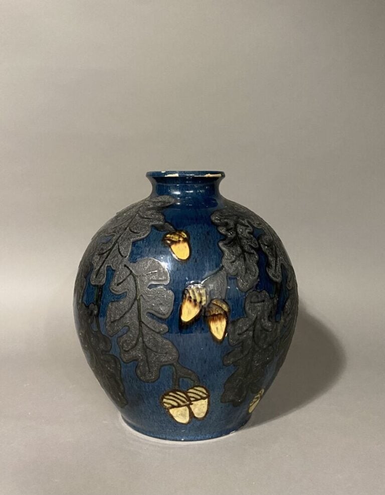 SISPA - Emile SIMONOD (1893-1977), Savoie - Vase ovoïde à col ourlé en terre cu…