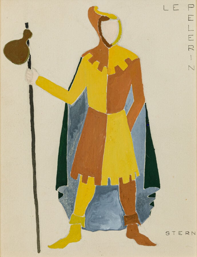 STERN - Ensemble de 5 projets de costumes de théâtre : le chevalier, la damoise…