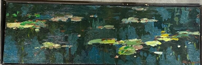 ZAVEN (1958) - Hommage à Claude Monet - Huile sur toile, signée en bas à droite…