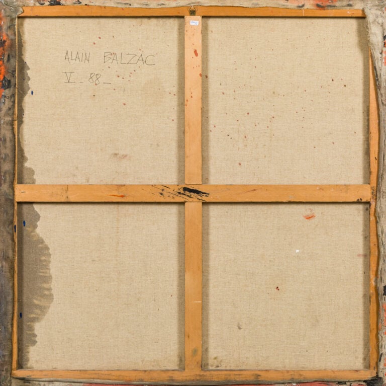 Alain BALZAC (1957-) - Composition au carré, 1988 - Huile sur toile, signée et…