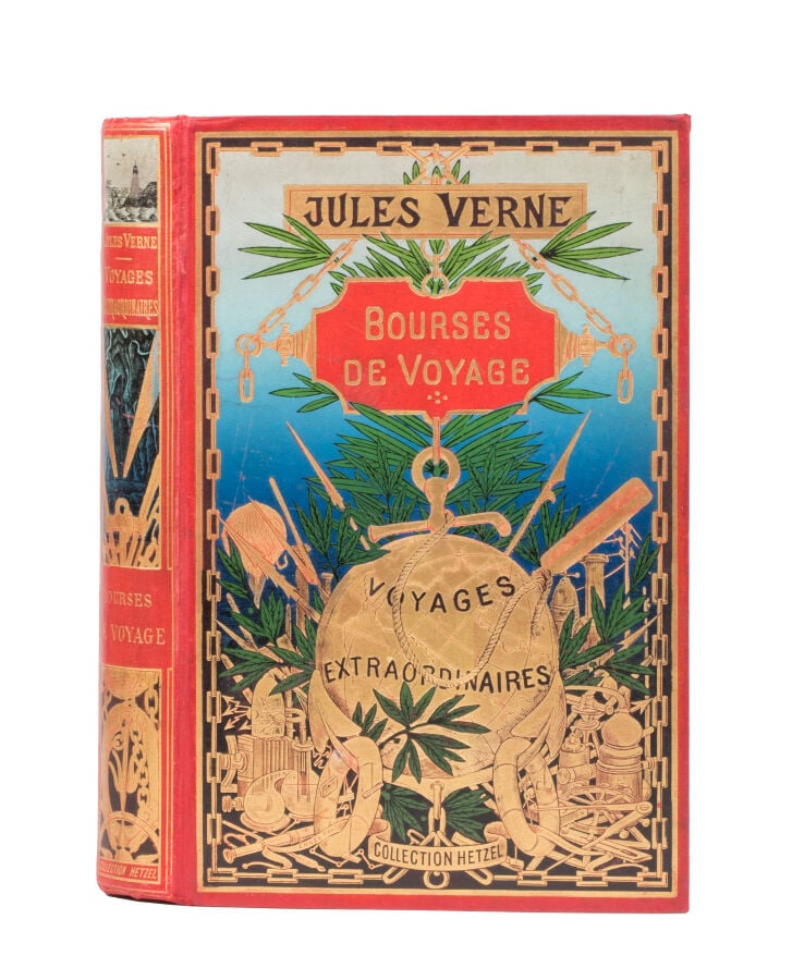 Bourses de Voyage par Jules Verne. Illustrations de L. Benett. Paris, Bibliothè…