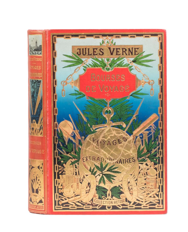 Bourses de Voyage par Jules Verne. Illustrations de L. Benett. Paris, Bibliothè…