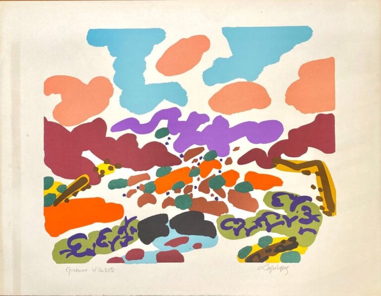 CHARLES LAPICQUE (1898-1988) - Composition - Lithographie sur vélin, signée et…