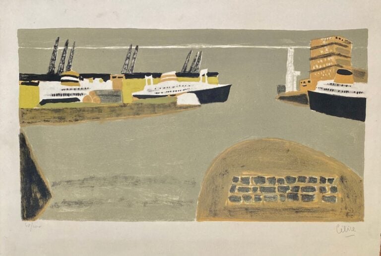 CHARLES LAPICQUE (1898-1988) - Composition - Lithographie sur vélin, signée et…