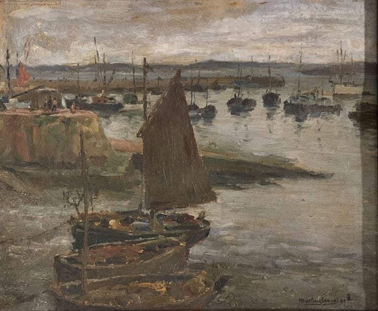 CHARLES MARTIN-SAUVAIGO (1881-1970) - Brignogan, - Huile sur panneau, étiquette…