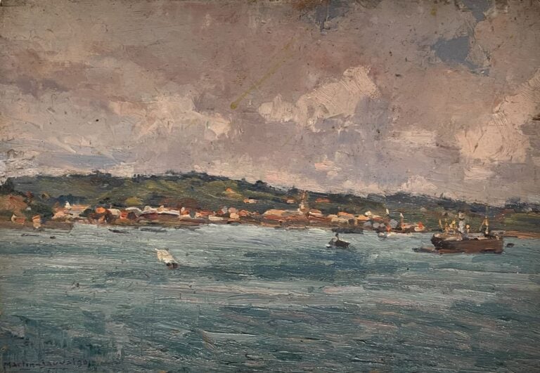 CHARLES MARTIN-SAUVAIGO (1881-1970) - Fort de France - Huile sur panneau, signé…
