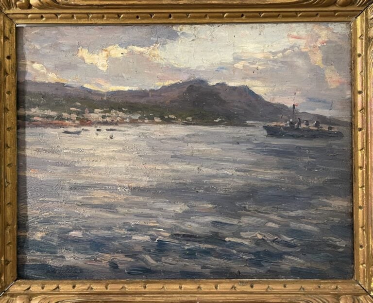 CHARLES MARTIN-SAUVAIGO (1881-1970) - Le Guilvinec, 1958 - Huile sur panneau, a…