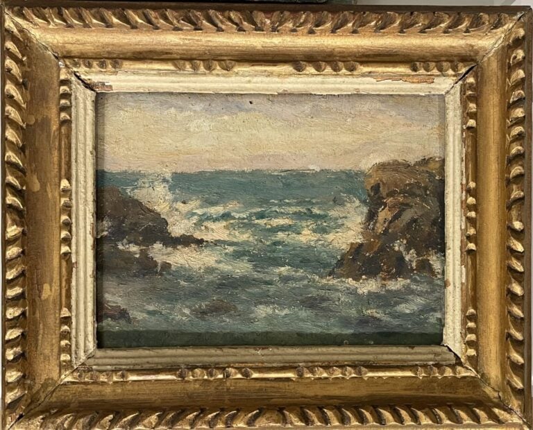 CHARLES MARTIN-SAUVAIGO (1881-1970) - Le Guilvinec, Finistere - Huile sur panne…