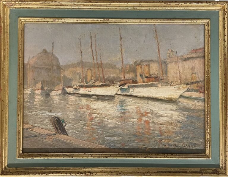 CHARLES MARTIN-SAUVAIGO (1881-1970) - Le Havre, 1929 - Huile sur panneau, signé…