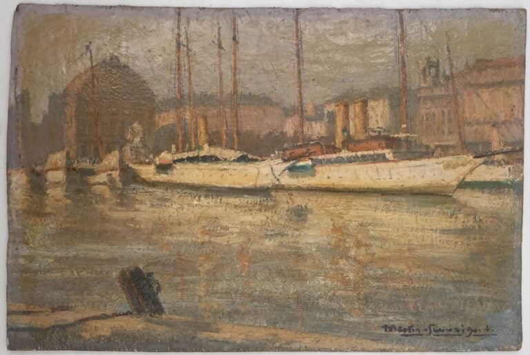 CHARLES MARTIN-SAUVAIGO (1881-1970) - Les quais du Commerce, Le Havre, 1930 - H…