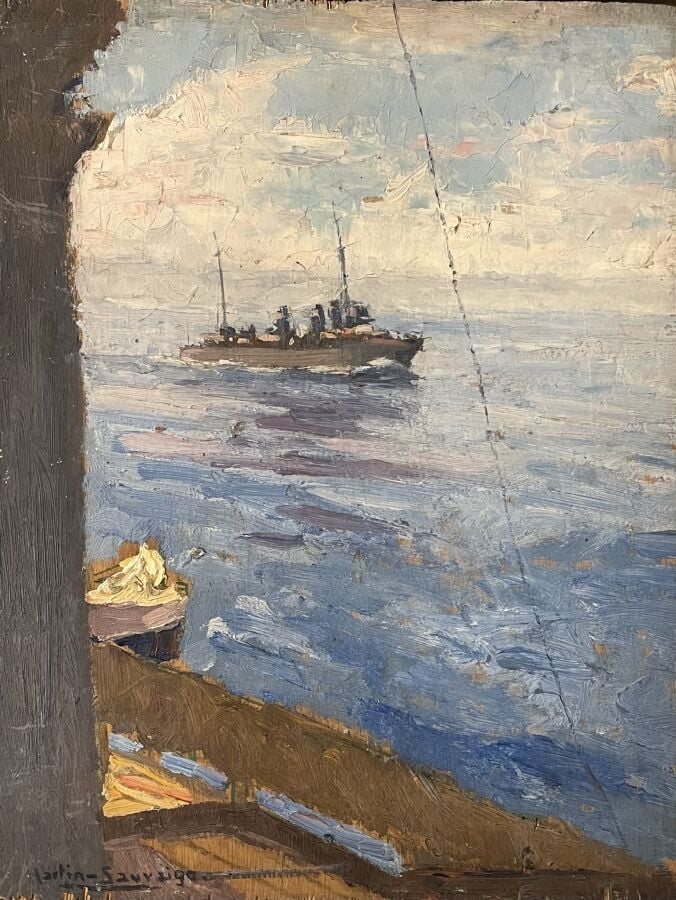 CHARLES MARTIN-SAUVAIGO (1881-1970) - Les quais du Commerce, Le Havre, 1930 - H…