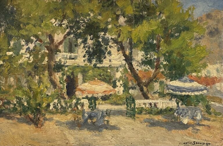 CHARLES MARTIN-SAUVAIGO (1881-1970) - Montevidéo, 1927 - Huile sur panneau, sig…