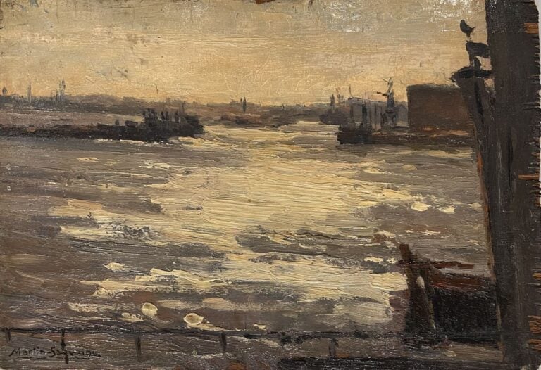 CHARLES MARTIN-SAUVAIGO (1881-1970) - Montevidéo, 1927 - Huile sur panneau, sig…