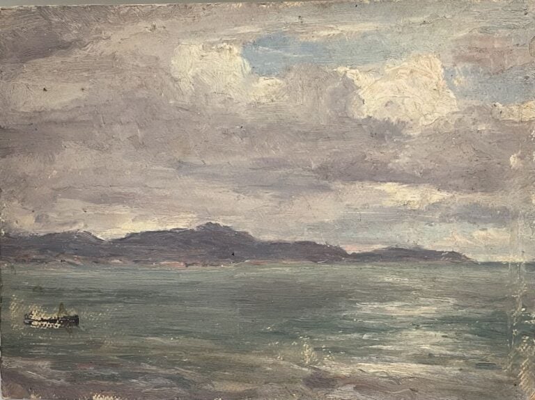 CHARLES MARTIN-SAUVAIGO (1881-1970) - Port de Douarnenez, 1947 - Huile sur pann…