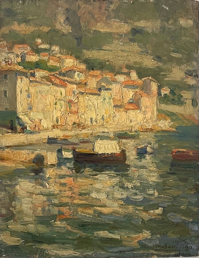 CHARLES MARTIN-SAUVAIGO (1881-1970) - Vieux mur à Nice - Huile sur panneau, sig…
