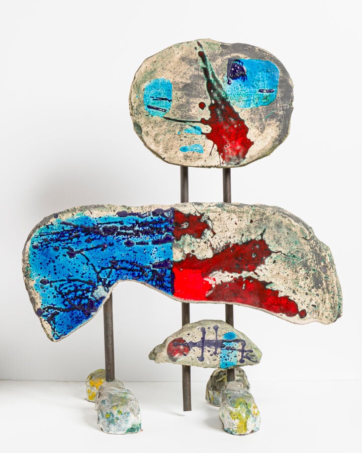 CLAUDE PANTZER (1930-1969) - Composition,1958 - Construction en plâtre et tubes…