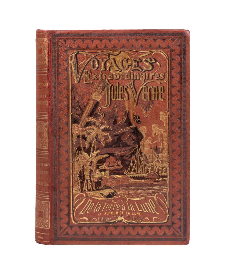 De la Terre à la Lune / Autour de la Lune par Jules Verne. Illustrations par de…