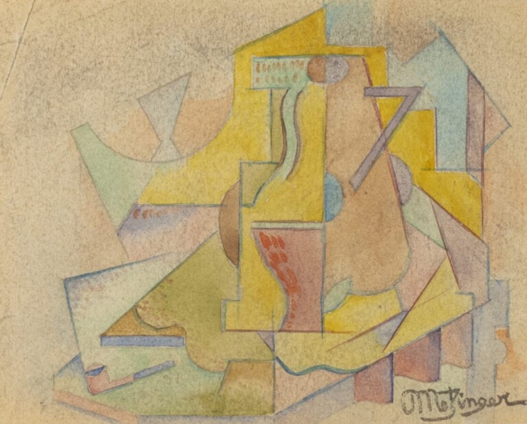 ECOLE DU XXÈME DANS LE GOÛT DE JEAN METZINGER - Composition - Aquarelle sur pap…