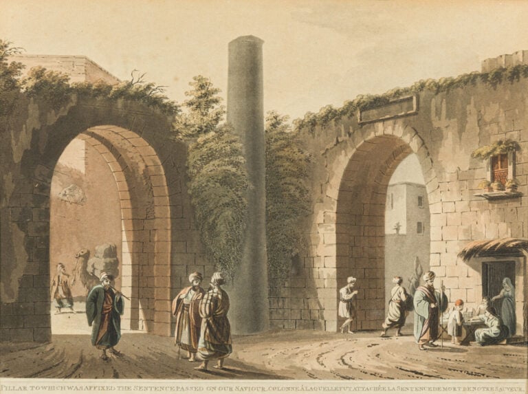 Ensemble de 10 GRAVURES orientales : Alexandrie, Inisso, Abou-Mandour, ruines,…