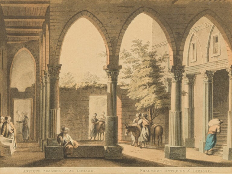 Ensemble de 10 GRAVURES orientales : Alexandrie, Inisso, Abou-Mandour, ruines,…