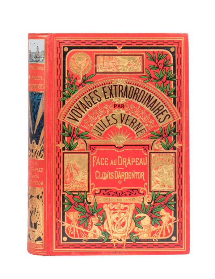 Face au Drapeau / Clovis Dardentor par Jules Verne. Illustrations de L. Benett.…