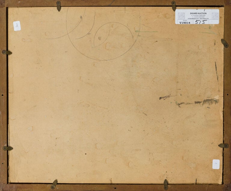 FRANÇOIS OZENDA (1923-1976) - Composition au masque, 1963 - Technique mixte et…