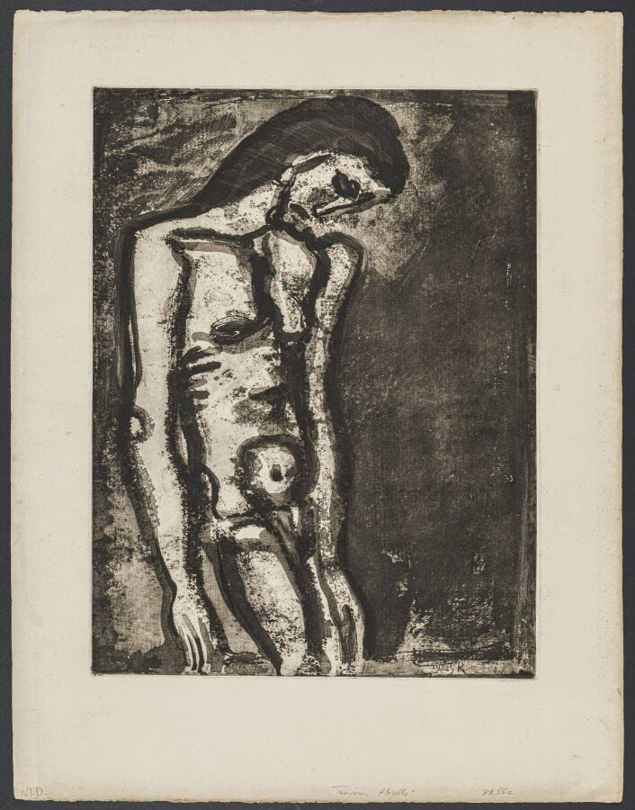 Georges ROUAULT (1871-1958) - Toujours flagellé, 1922 - Eau-forte et aquatinte…