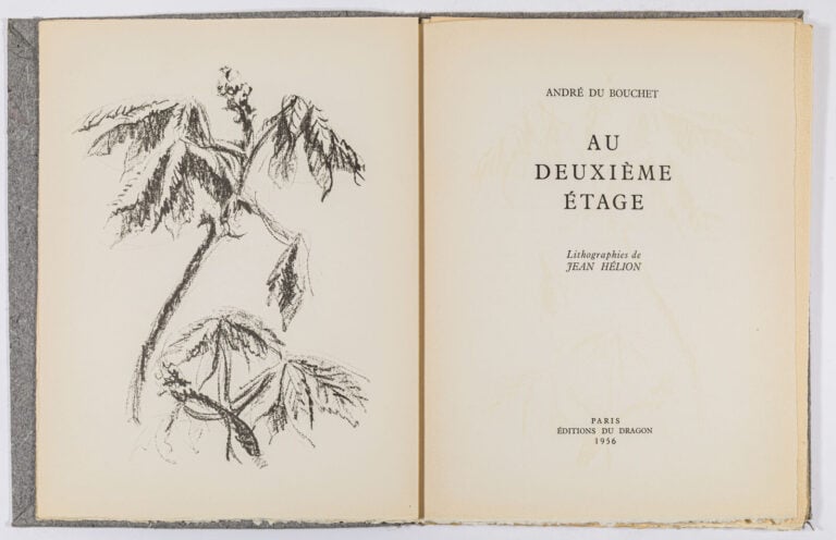 JEAN HELION-André du Bouchet, Au deuxième étage, Éditions du Dragon, Paris 1966…
