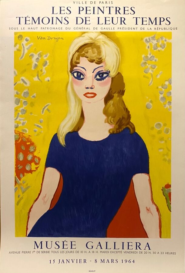 KEES VAN DONGEN (1877-1968)(D'APRÈS) - Brigitte Bardot, - Affiche lithographiqu…
