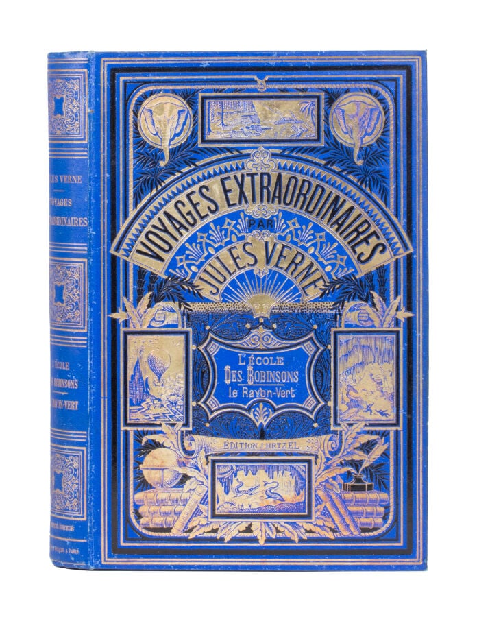 L'École des Robinsons / Le Rayon Vert par Jules Verne. Illustrations de L. Bene…