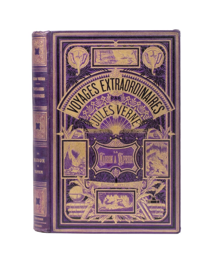 La Maison à Vapeur par Jules Verne. Illustrations de Benett. Paris, Bibliothèqu…