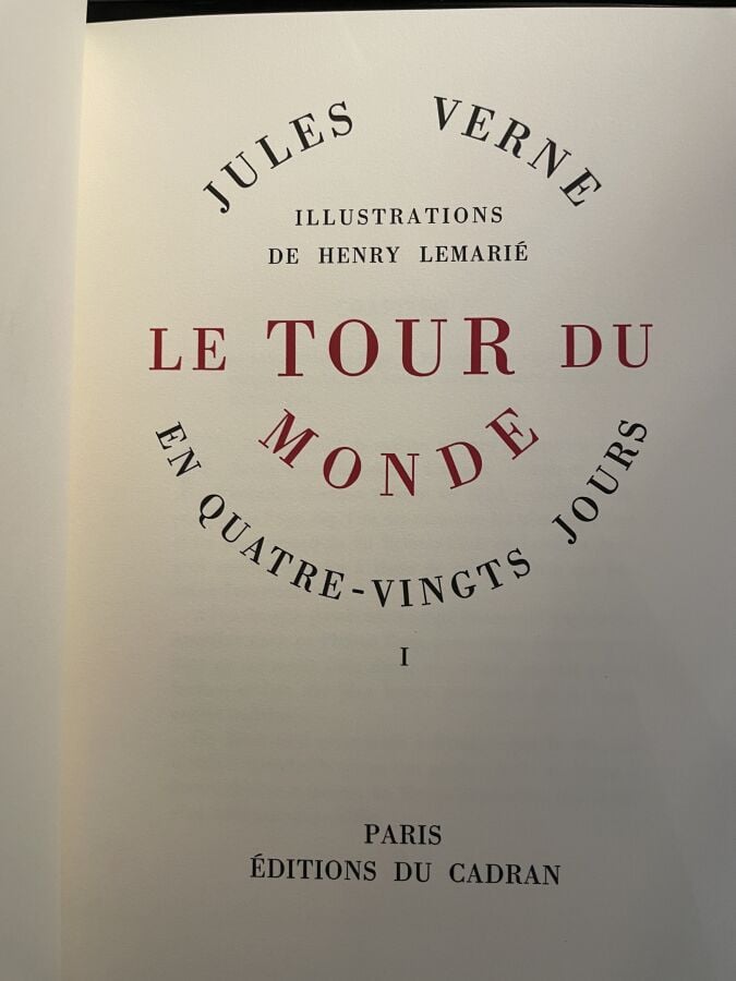 Le Tour du monde en 80 jours par Jules Verne. Ill. en couleurs et en bleu d'Hen…