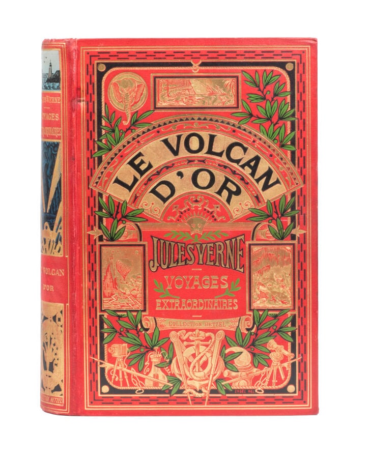 Le Volcan d'or par Jules Verne. Illustrations de Georges Roux. Paris, Collectio…