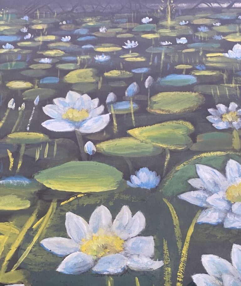 [=] LIN Fengmian (1900-1991) - Lotus Pong - Encre et couleurs sur papier - Sign…
